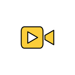 Video icon vector for web and mobile app. video camera sign and symbol. movie sign. cinema