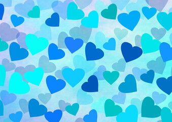 カラフルハート(ブルー)