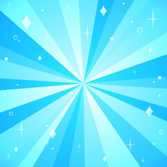 背景イラスト_集中線_ブルー