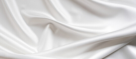 Obraz premium Closeup of rippled white silk fabric