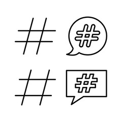 Hashtag icon vector. hashtag simbols