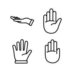 Hand icon vector. hand symbols. palm