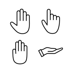 Hand icon vector. hand symbols. palm