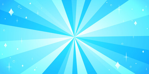 背景イラスト_集中線_ブルー