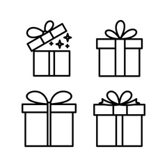 Gift icon vector. gift box icon. birthday gift