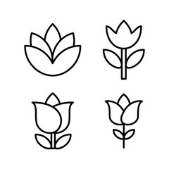 Flower icon vector. floral icon. flower logo