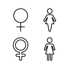 Female icon vector. toilet icon. restroom sign. gender