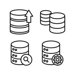 Database icon vector. server icon. storage