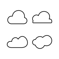 Cloud icon vector. cloud data. cloud services