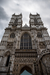 Fototapeta na wymiar Facade of Westminster Abbey in London.