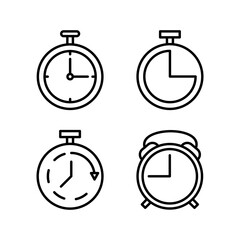 Clock icon. Time icon vector. Clock icon in trendy flat style isolated