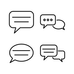 Chat icon vector. Chat Icon in trendy flat style isolated. Speech bubble symbol