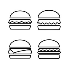 Burger icon vector. hamburger logo icon. fast food icon