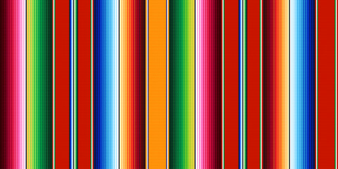 Realistic striped pattern of mexican cape. Seamless vector pattern.