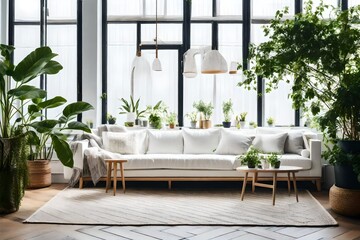 modern living room with furniture