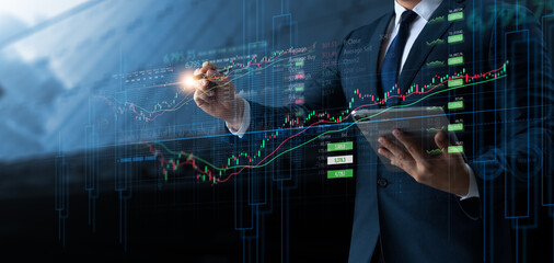 business growth graphs, investment progress, and finance strategies. Achieve your business goals in the global economy with captivating images of banking, strategy planning, and profit optimization.