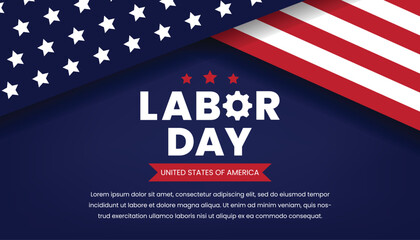 USA Labor Day banner design
