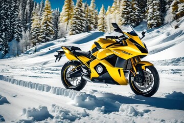 motorbike in snow
