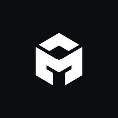 abstract letter m logo