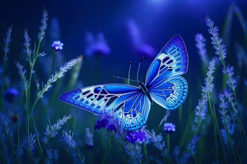 butterfly on a green grass