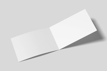 Landscape Bifold Catalog Brochure for Mockup. 3D Render.