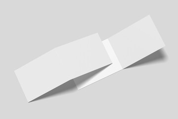 Landscape Bifold Catalog Brochure for Mockup. 3D Render.