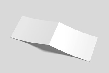 Landscape Bifold Catalog Brochure for Mockup. 3D Render.