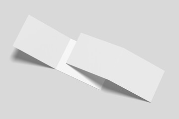 Landscape Bifold Catalog Brochure for Mockup. 3D Render.