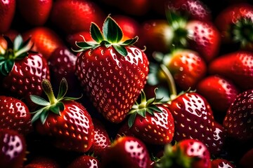  a vibrant strawberry,