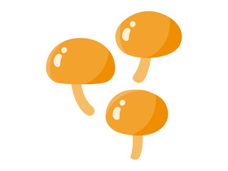 秋の味覚のイラスト素材、画線無しのなめこ