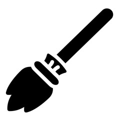 witch broom glyph icon