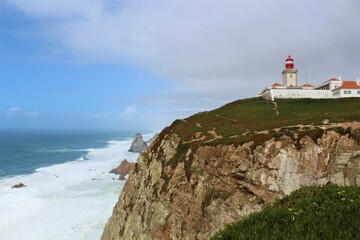 Fototapeta na wymiar The Cabo da Roca Lighthouse