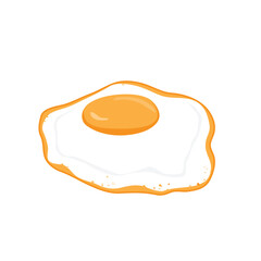 vector illustration of fried egg on white background - 635690514