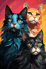 Illustration of cats