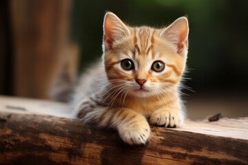 Cute ginger cat kitten american short hair