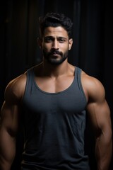 Fototapeta na wymiar Indian athlete extremely fit and handsome man