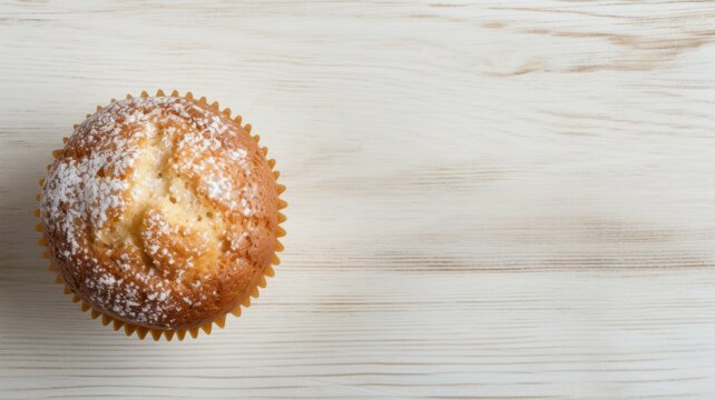 Freshly Baked Muffin Pastry Photorealistic Horizontal Background. Crusty Pastry, Gourmet Bakery. Ai Generated Backdrop with Copyspace. Traditional Muffin Pastry.