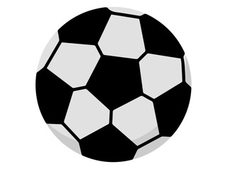 Soccer Ball Illustration. Black and White Football Ball