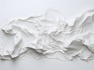 Obraz premium Crumpled paper on white Background
