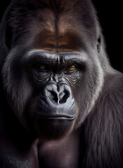 Obraz premium Close up of a scary face gorilla 