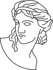 illustration of greek statue