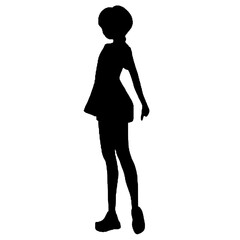 silhouette, people, person, fashion, shadow, female, woman, pose, model