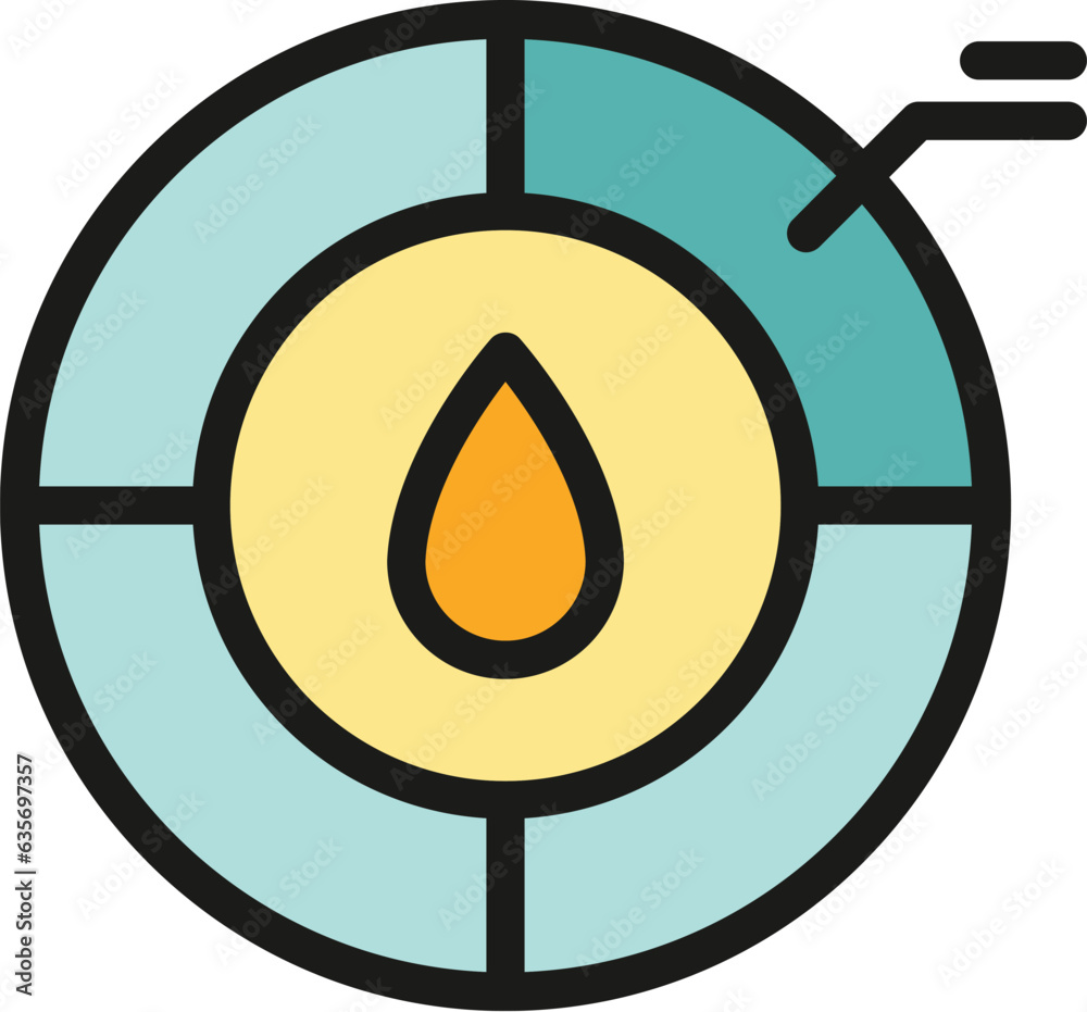 Poster change paint edit icon outline vector. stroke tool. digital web color flat