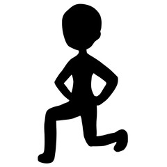 silhouette, people, person, fashion, shadow, male, man, exercise , lunge