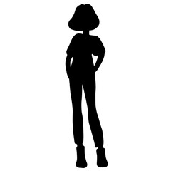 silhouette, people, person, fashion, shadow, female, woman, pose, model