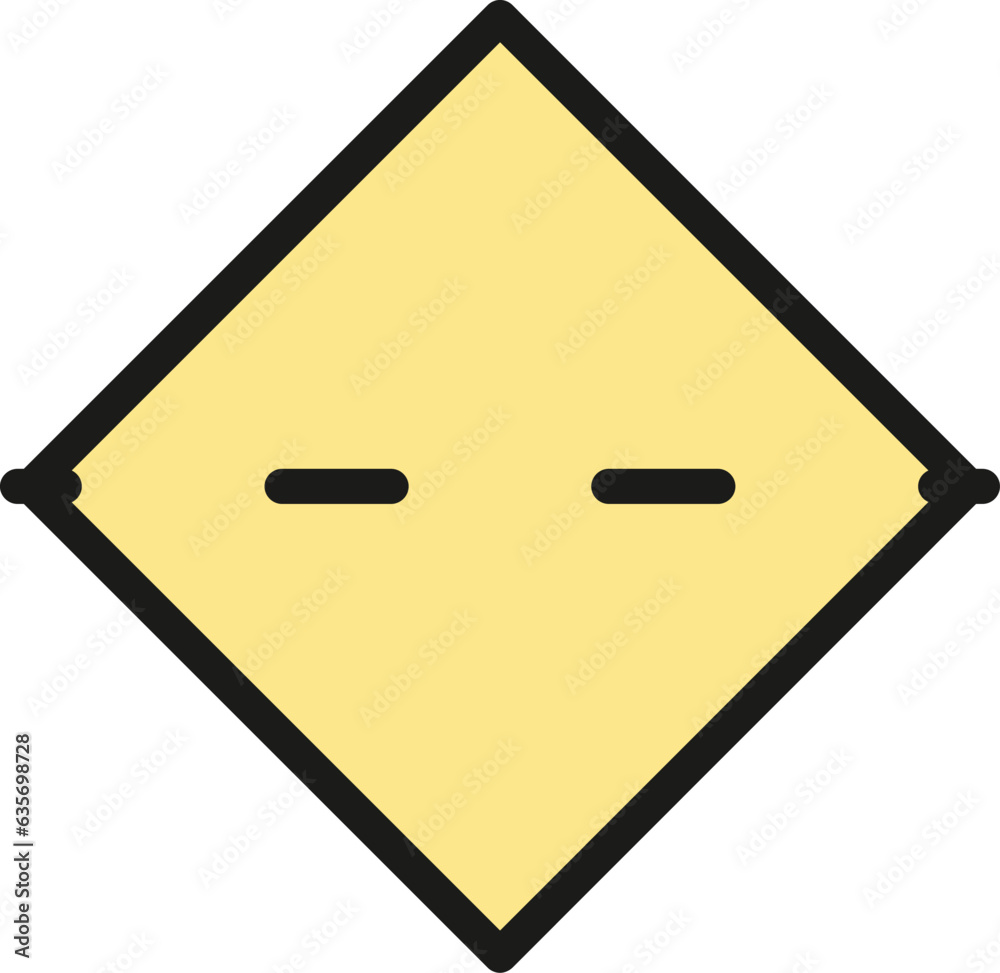 Poster romb image icon outline vector. data scale. digital cursor color flat