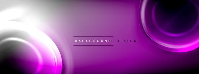 Circles lines and bubbles on bright glowing effect gradient with light and shadow effects. Dynamic interplay of light, shadow and depth. Futuristic and rhythmic technology design