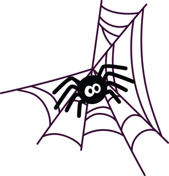 Spooky spider halloween illustration