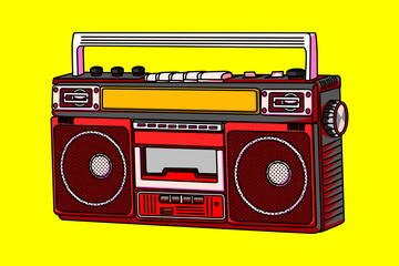 赤レトロラジオ（red retro radio）