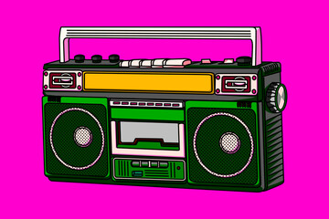 緑レトロラジオ（Green retro radio）